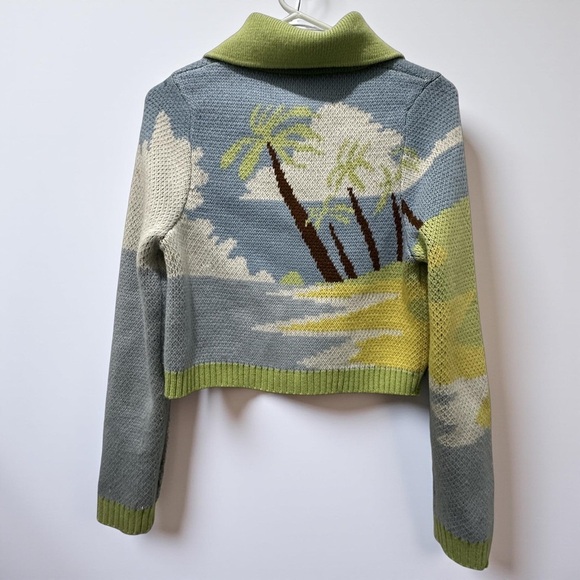 HOUSE OF SUNNY Day Dreamer Graphic-Print Knitted Cardigan Size 4 - Picture 5 of 14
